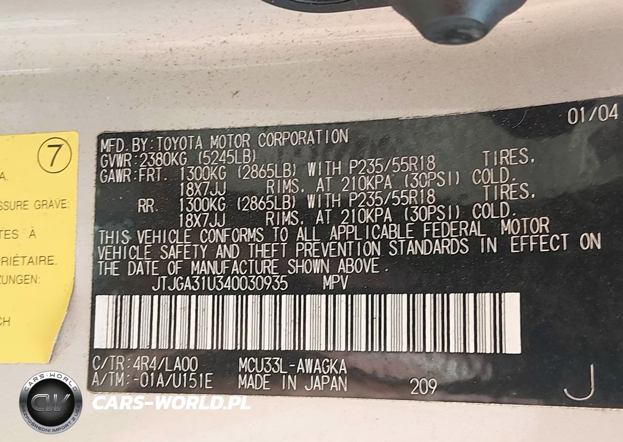 2004 Lexus Rx 330 VIN:JTJGA31U340030935 - 9