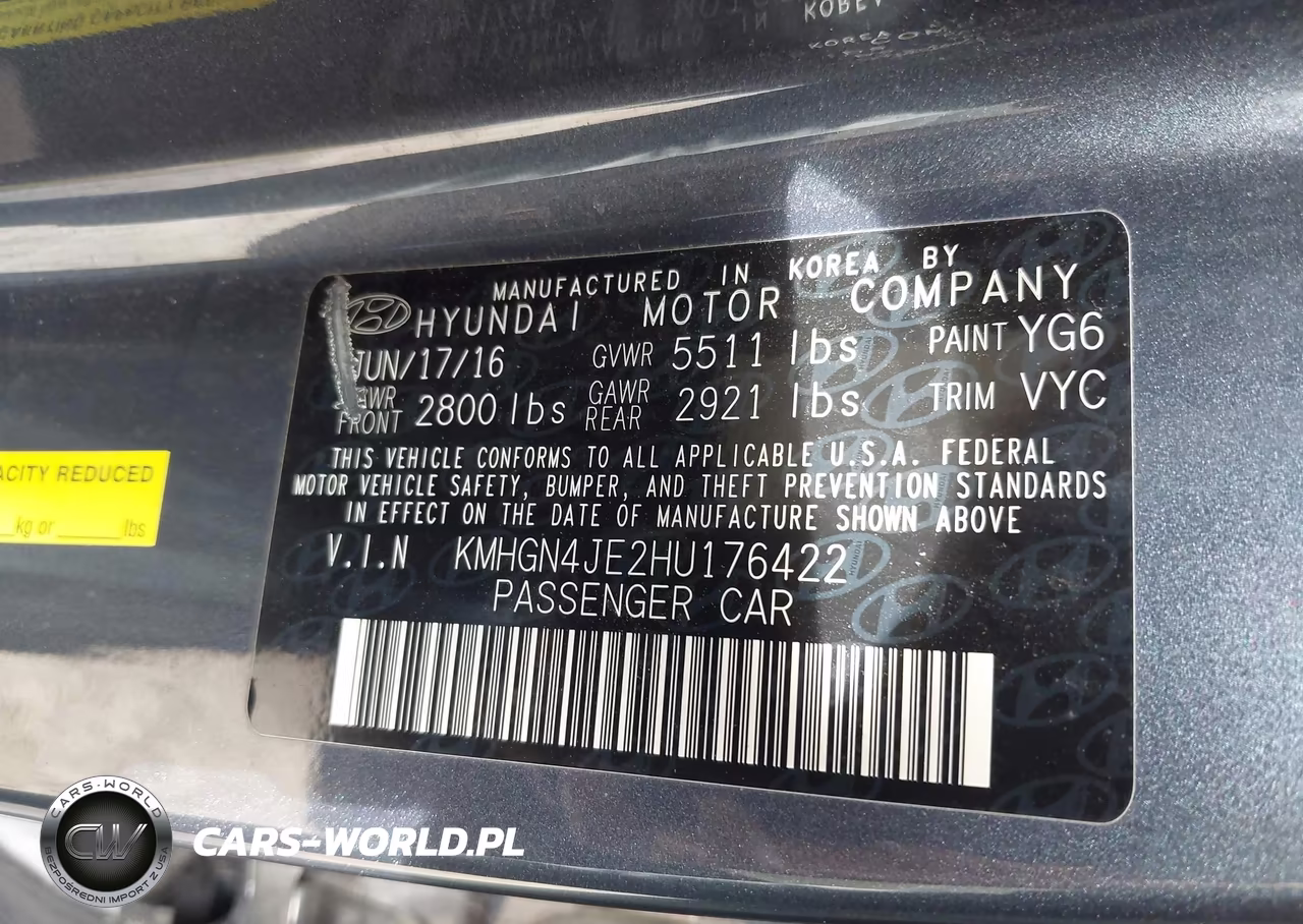 2017 Genesis G80 3.8 VIN:KMHGN4JE2HU176422 - 9
