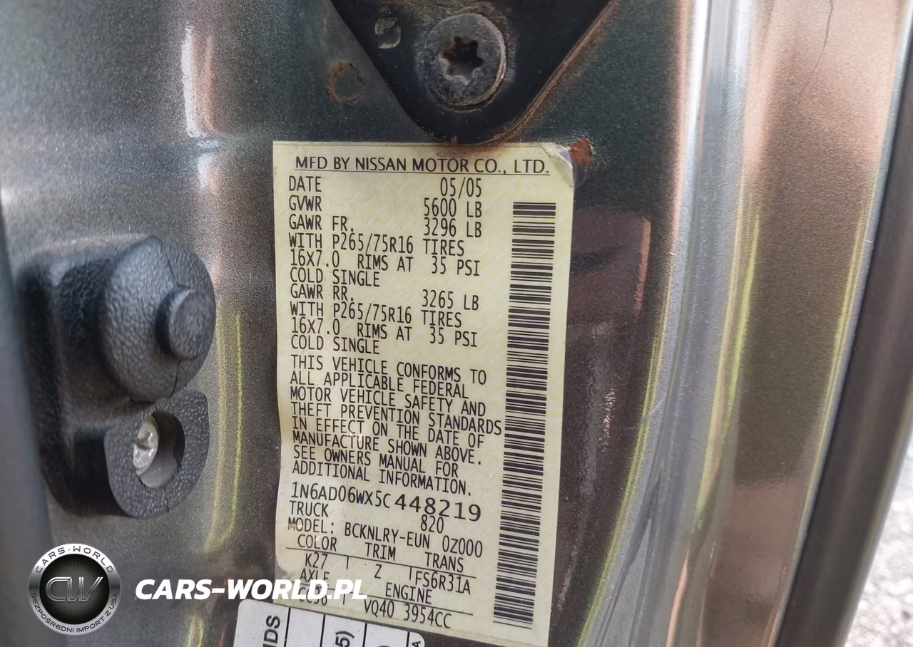 2005 Nissan Frontier 4Wd Nismo VIN:1N6AD06WX5C448219 - 9