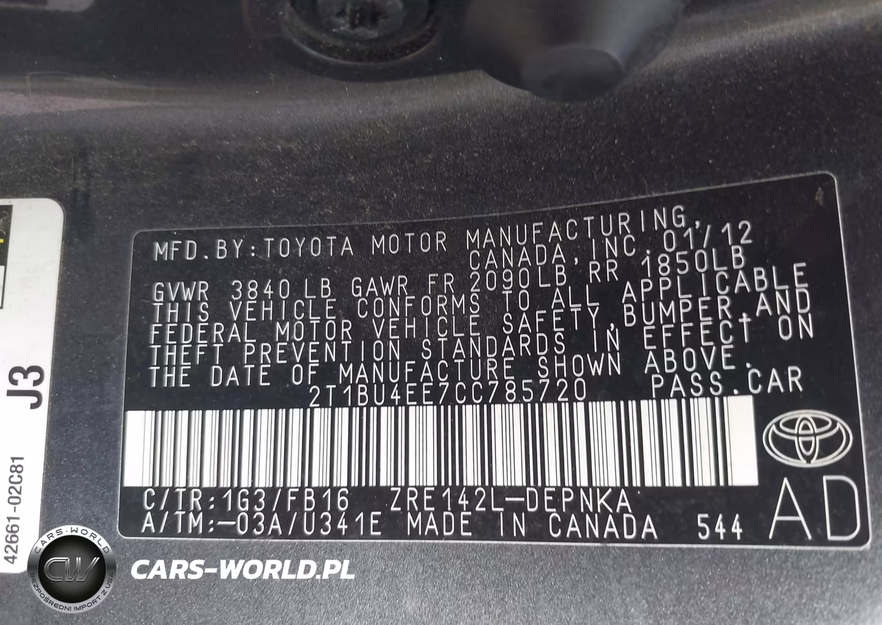 2012 Toyota Corolla Le VIN:2T1BU4EE7CC785720 - 9