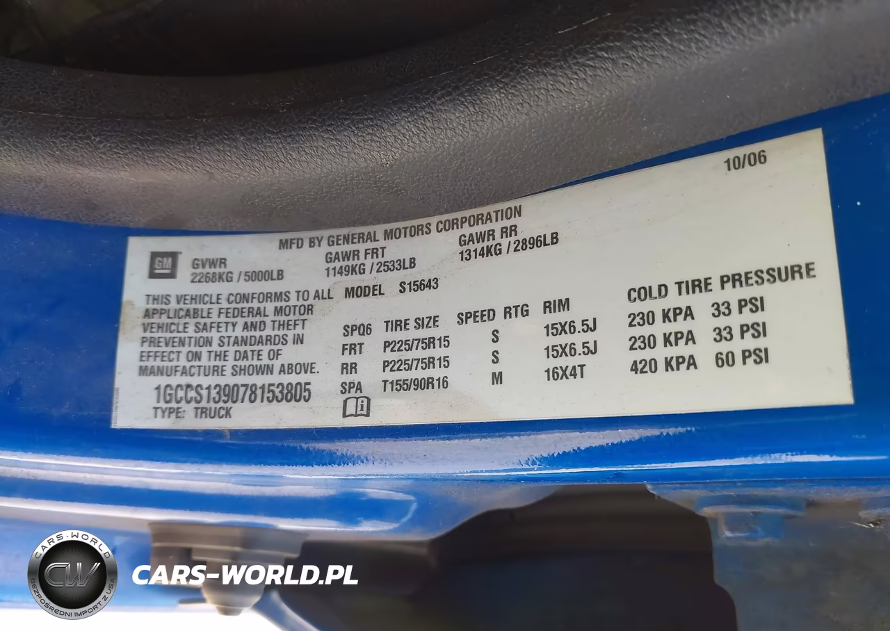 2007 Chevrolet Colorado Lt VIN:1GCCS139078153805 - 9