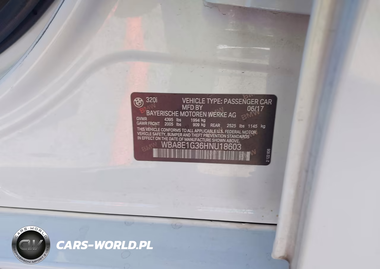 2017 BMW 320I VIN:WBA8E1G36HNU18603 - 9