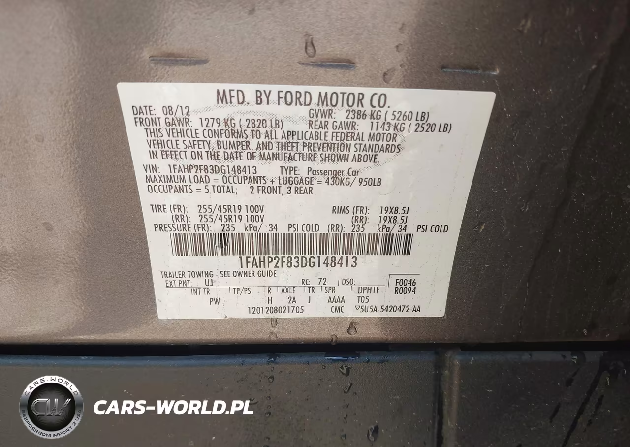 2013 Ford Taurus Limited VIN:1FAHP2F83DG148413 - 9