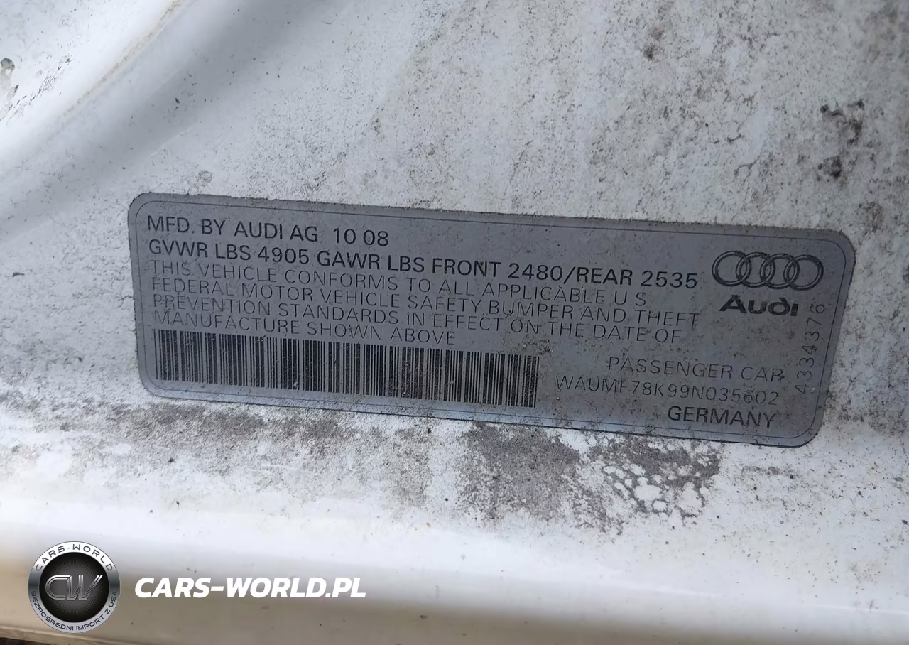 2009 Audi A4 2.0T Premium VIN:WAUMF78K99N035602 - 9