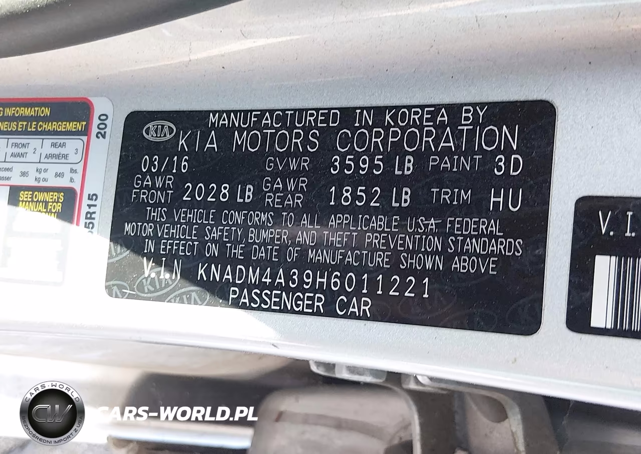 2017 Kia Rio Lx VIN:KNADM4A39H6011221 - 9