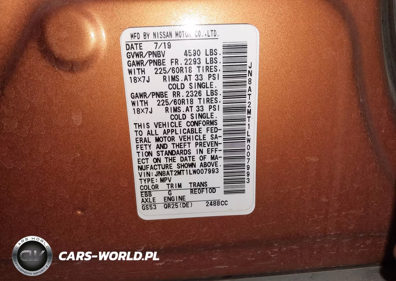 2020 Nissan Rogue Sv Fwd VIN:JN8AT2MT1LW007993 - 9