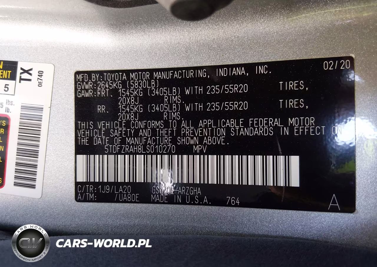 2020 Toyota Highlander Platinum VIN:5TDFZRAH8LS010270 - 9