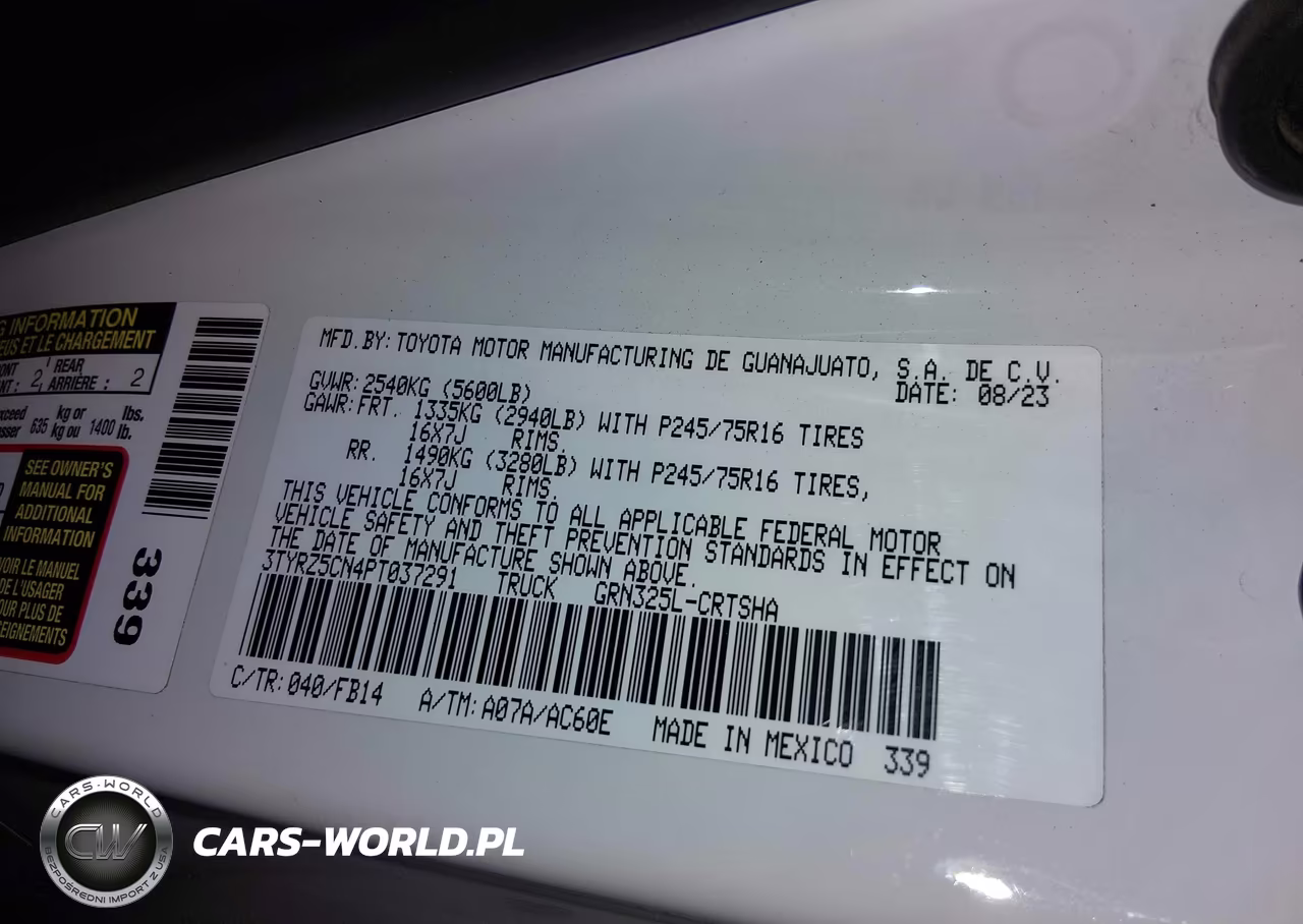 2023 Toyota Tacoma Sr V6 VIN:3TYRZ5CN4PT037291 - 9