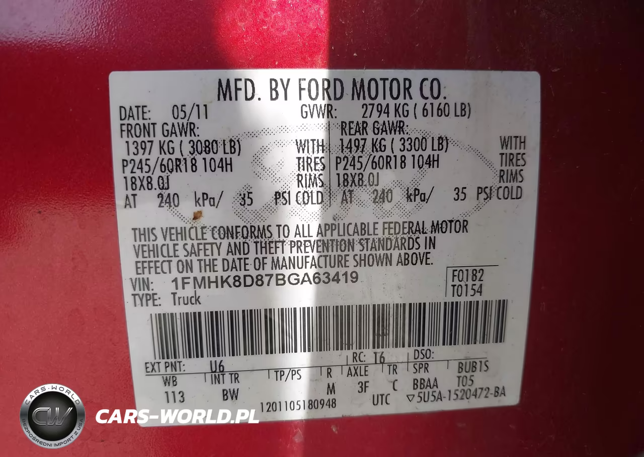 2011 Ford Explorer Xlt VIN:1FMHK8D87BGA63419 - 9
