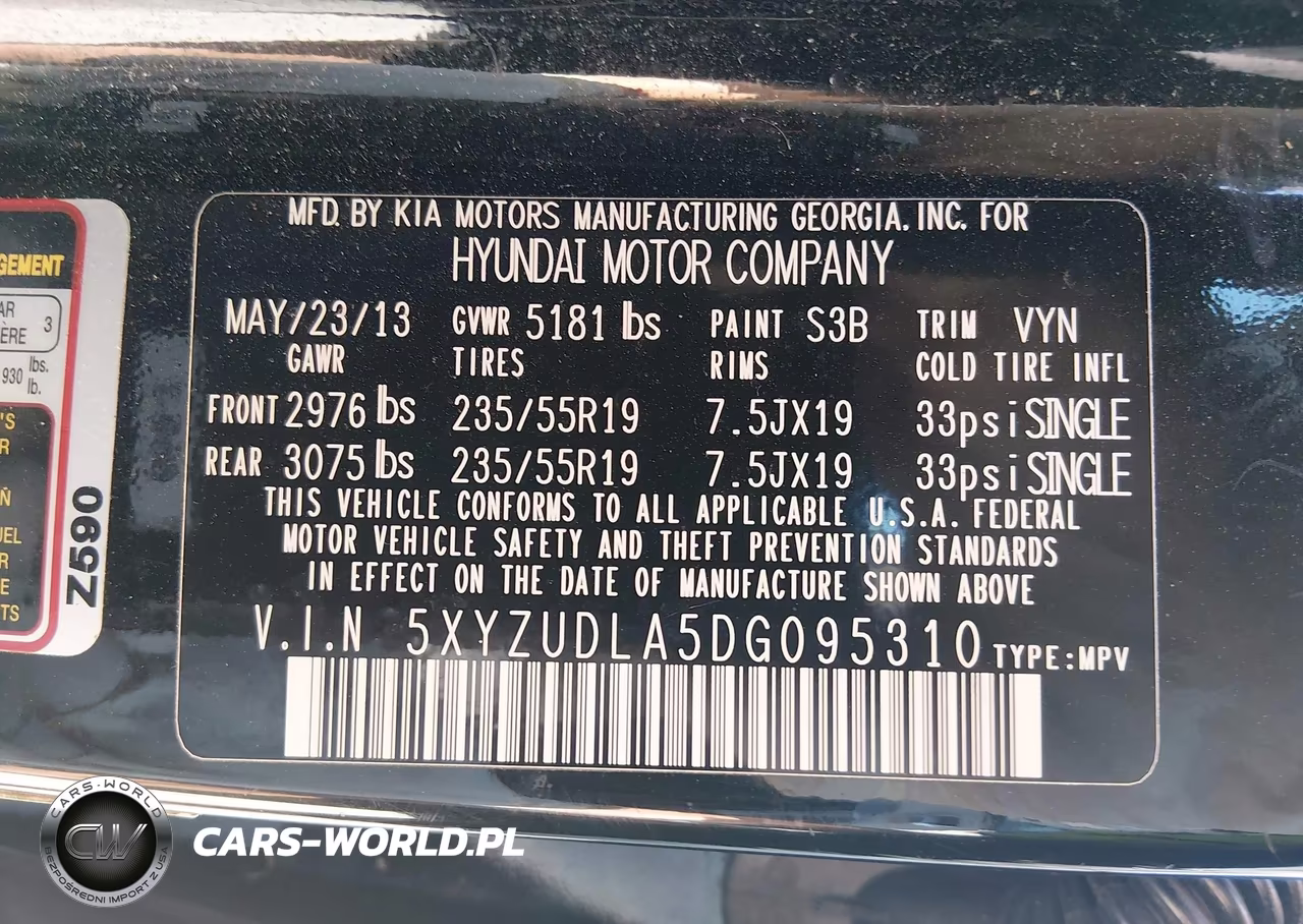 2013 Hyundai Santa Fe Sport 2.0T VIN:5XYZUDLA5DG095310 - 9