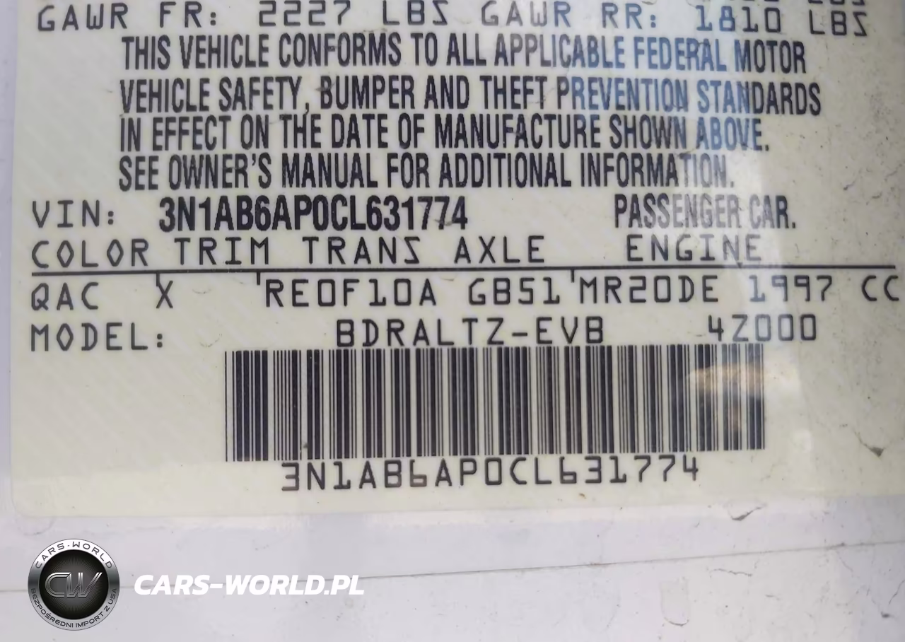 2012 Nissan Sentra 2.0 Sr VIN:3N1AB6AP0CL631774 - 9
