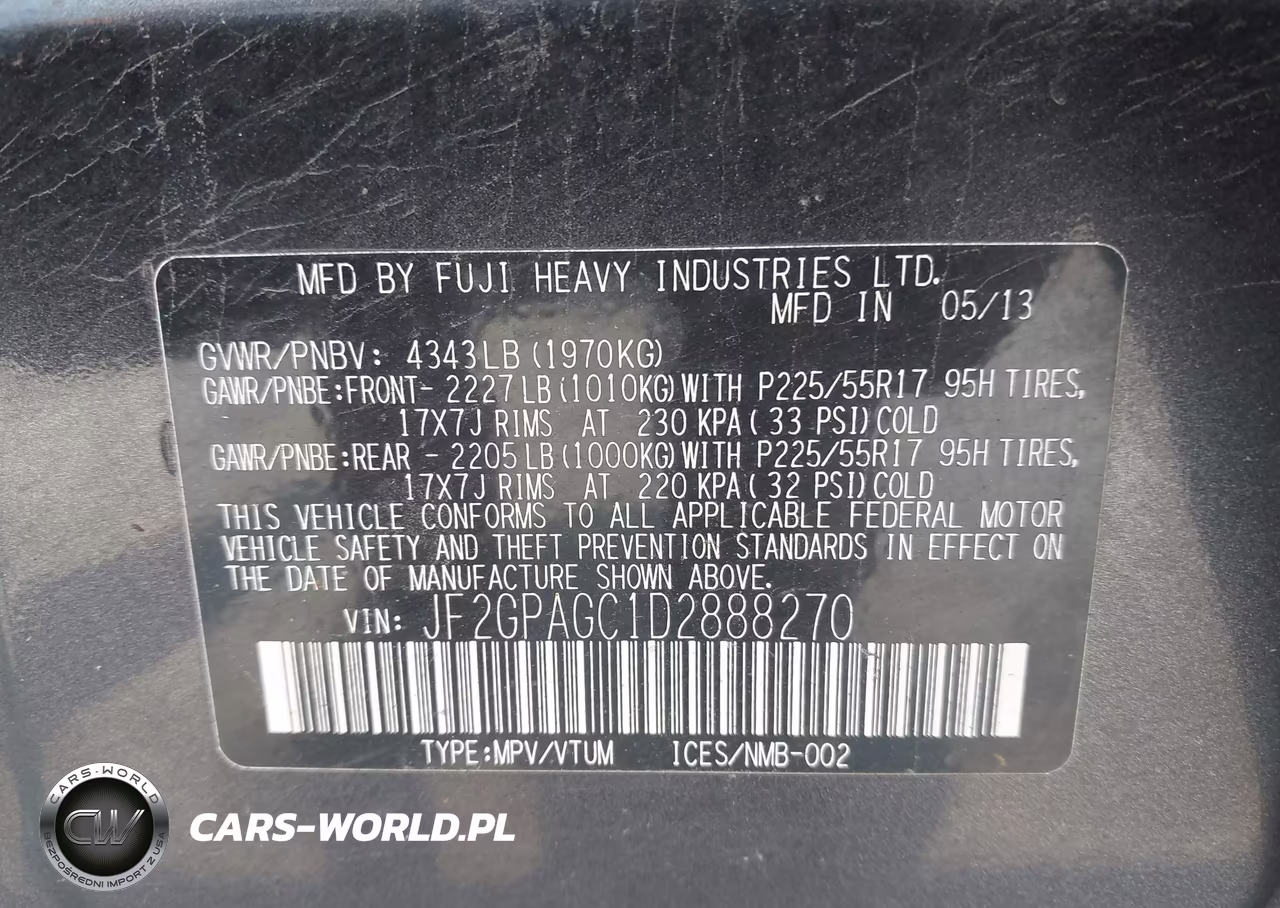 2013 Subaru Xv Crosstrek 2.0I Limited VIN:JF2GPAGC1D2888270 - 9