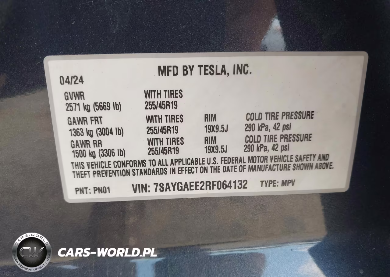 2024 Tesla Model Y Long Range Dual Motor All-Wheel Drive VIN:7SAYGAEE2RF064132 - 9