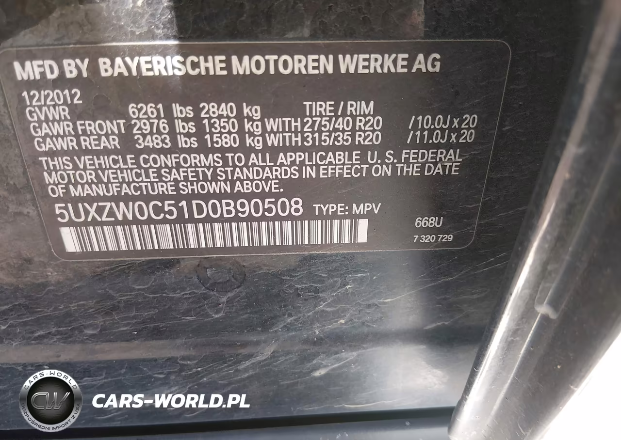 2013 BMW X5 xDrive35D VIN:5UXZW0C51D0B90508 - 9