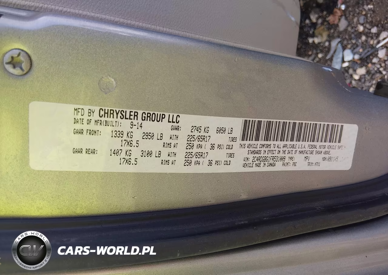 2015 Dodge Grand Caravan Se VIN:2C4RDGBG1FR531009 - 9