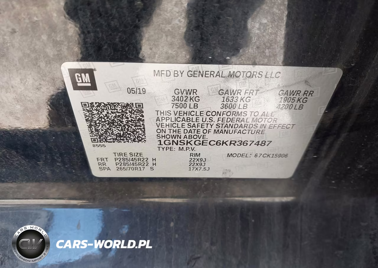 2019 Chevrolet Suburban Ls VIN:1GNSKGEC6KR367487 - 9