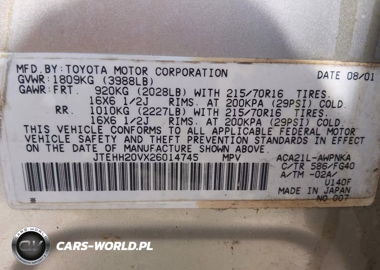 2002 Toyota Rav4 VIN:JTEHH20VX26014745 - 9