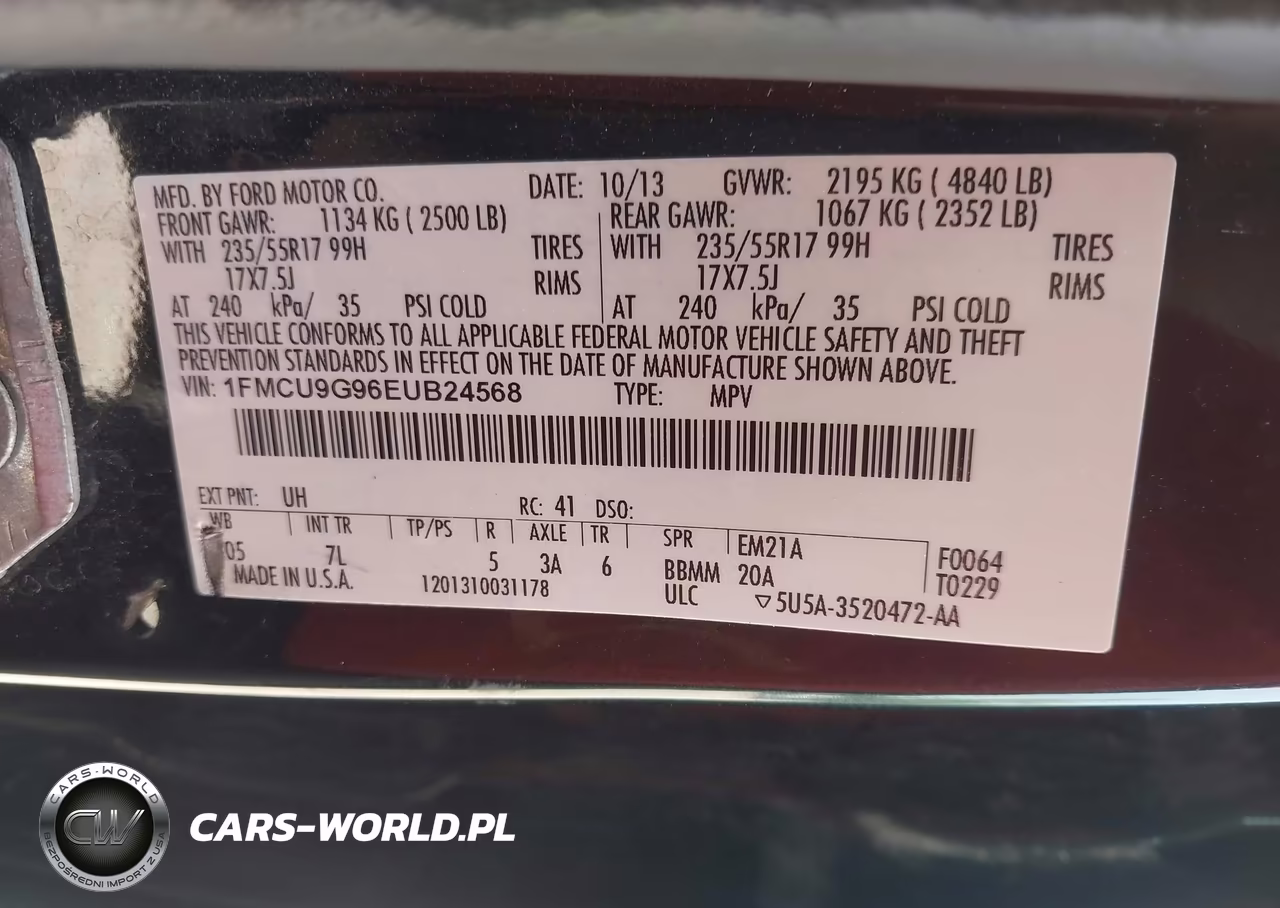 2014 Ford Escape Se VIN:1FMCU9G96EUB24568 - 9