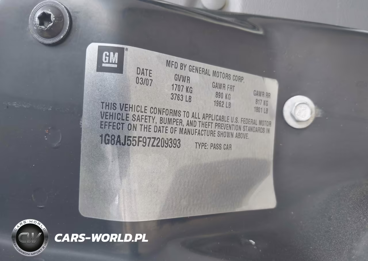 2007 Saturn Ion 2 VIN:1G8AJ55F97Z209393 - 9
