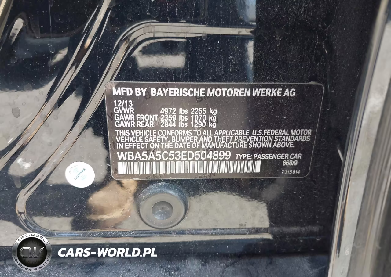 2014 BMW 528I VIN:WBA5A5C53ED504899 - 9