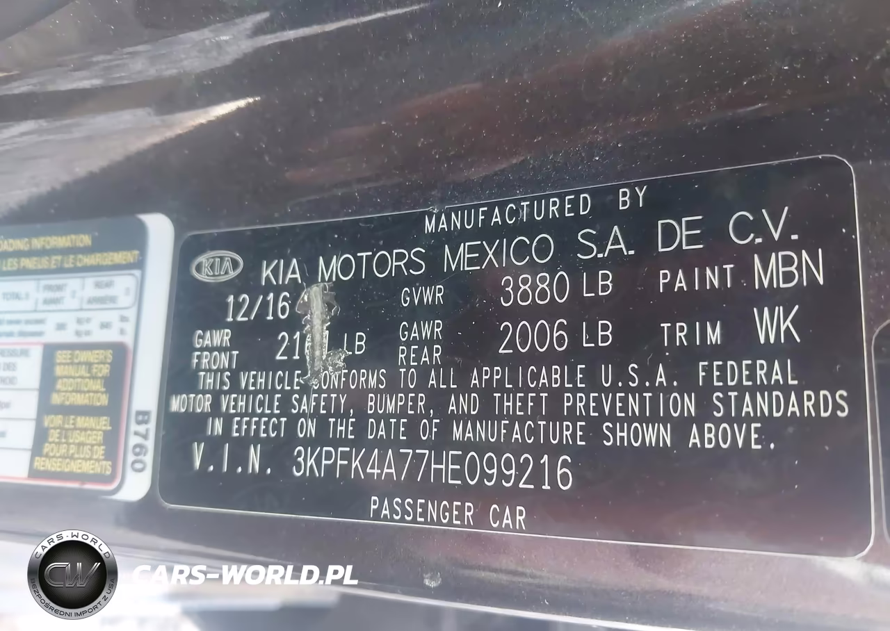 2017 Kia Forte Lx VIN:3KPFK4A77HE099216 - 9