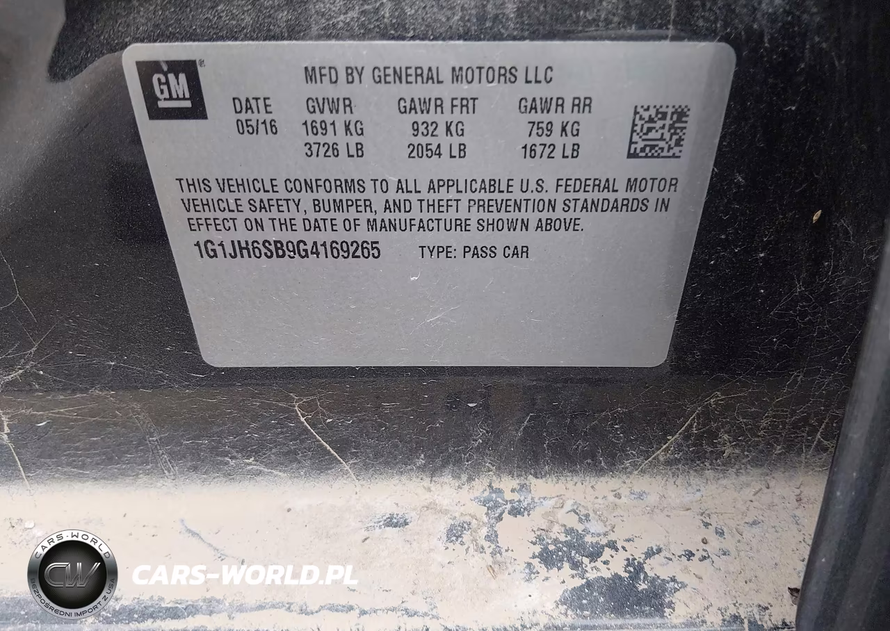2016 Chevrolet Sonic Rs Manual VIN:1G1JH6SB9G4169265 - 9