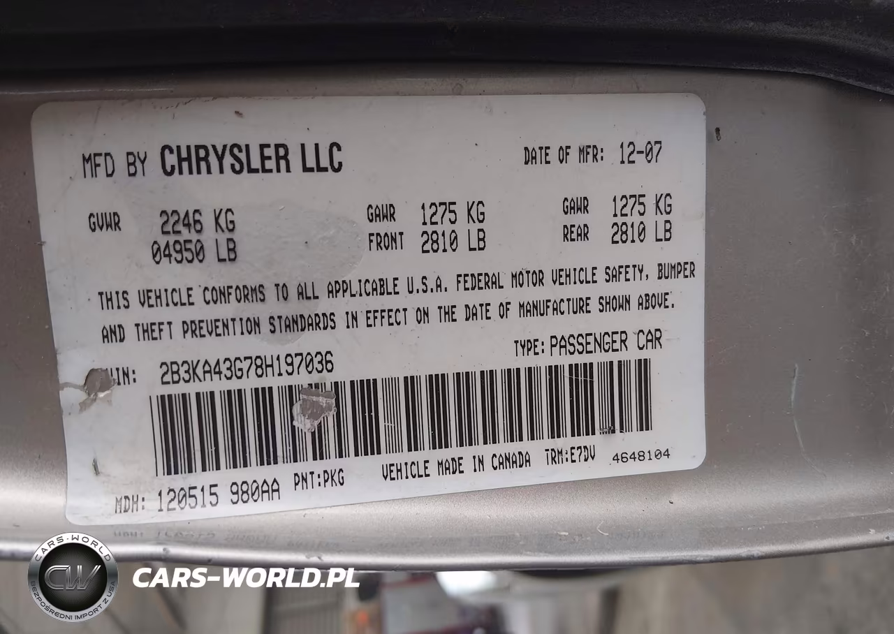 2008 Dodge Charger VIN:2B3KA43G78H197036 - 9