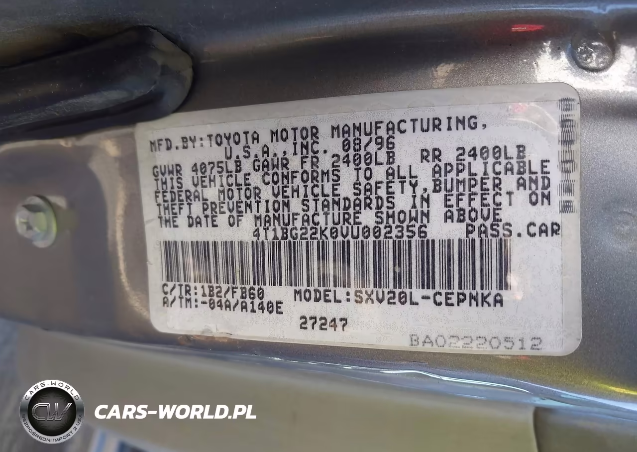 1997 Toyota Camry Le VIN:4T1BG22K0VU002356 - 9