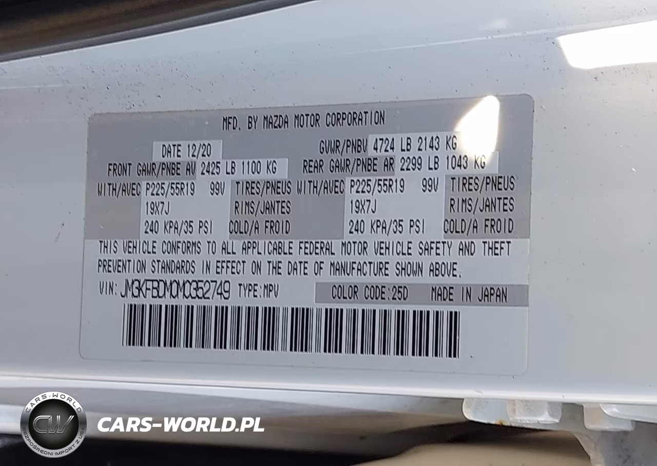2021 Mazda Cx-5 Grand Touring VIN:JM3KFBDM0M0352749 - 9
