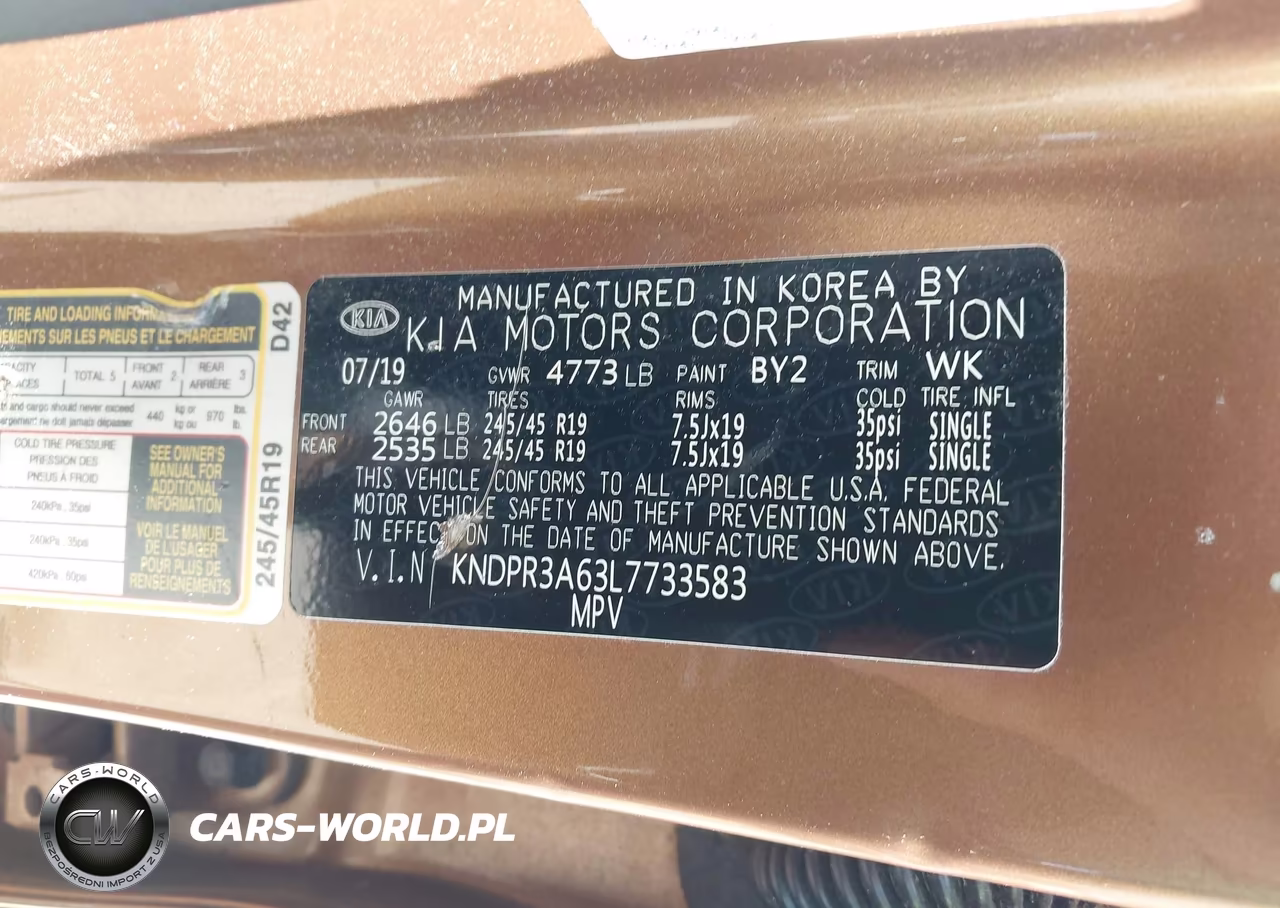 2020 Kia Sportage Sx Turbo VIN:KNDPR3A63L7733583 - 9