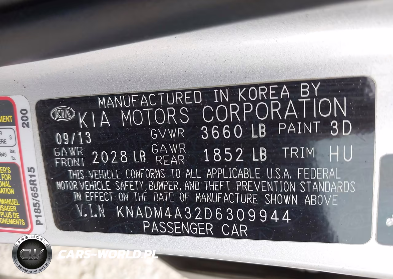2013 Kia Rio Lx VIN:KNADM4A32D6309944 - 9