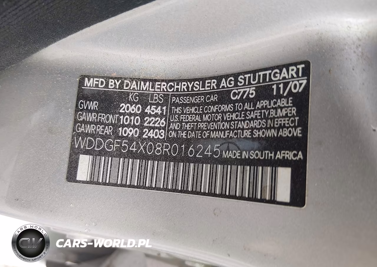 2008 Mercedes-Benz C 300 Luxury-Sport VIN:WDDGF54X08R016245 - 9