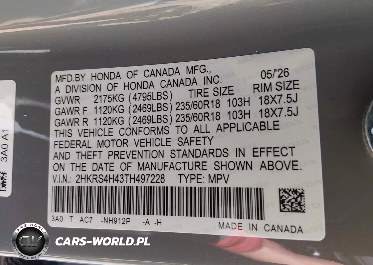 2026 Honda Cr-V Ex Awd VIN:2HKRS4H43TH497228 - 9