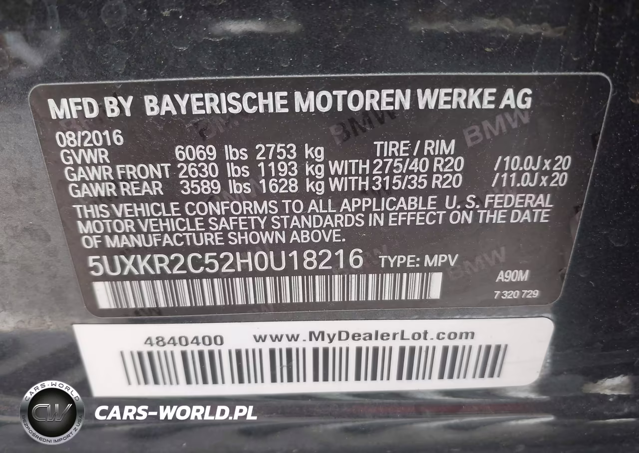 2017 BMW X5 Sdrive35I VIN:5UXKR2C52H0U18216 - 9