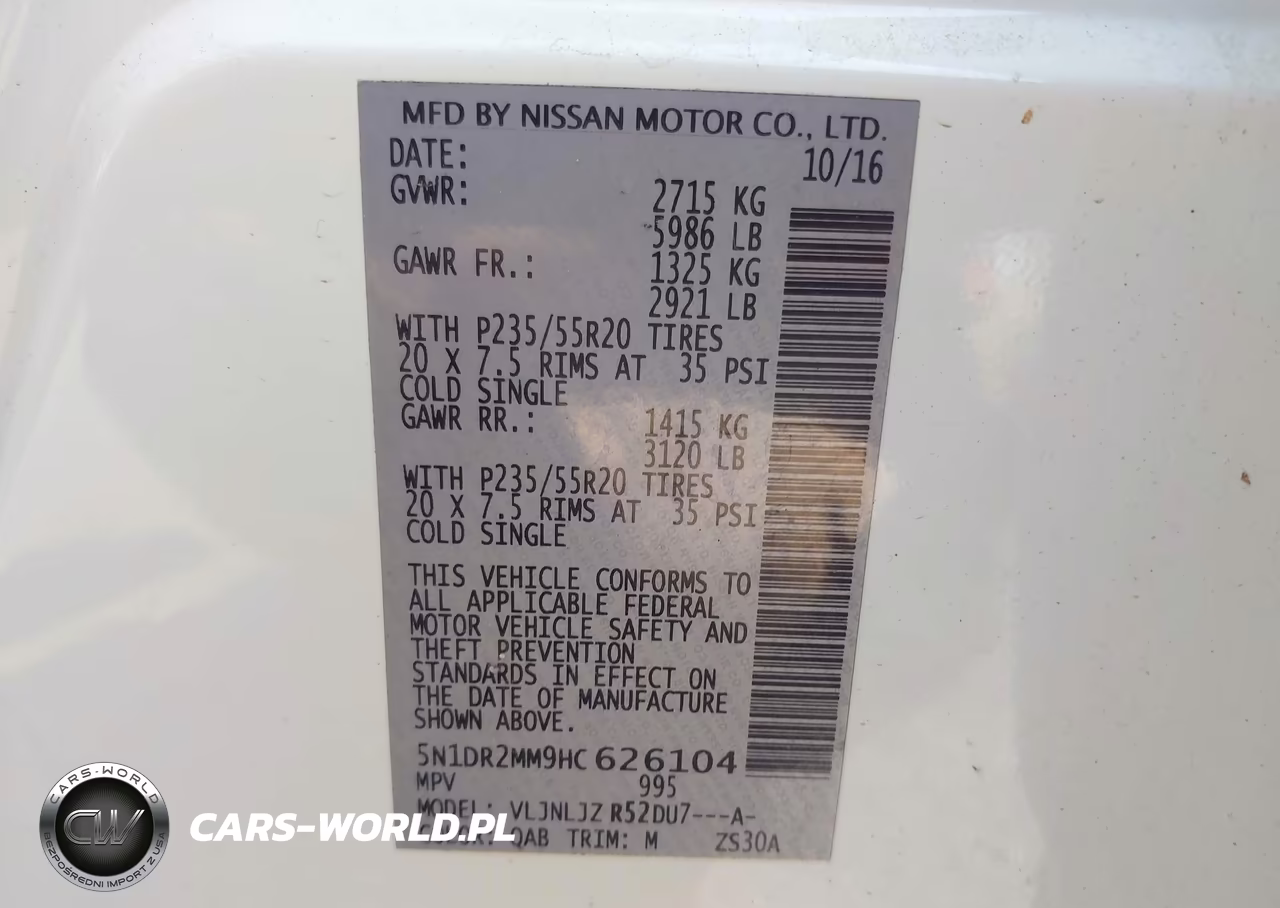 2017 Nissan Pathfinder Platinum VIN:5N1DR2MM9HC626104 - 9