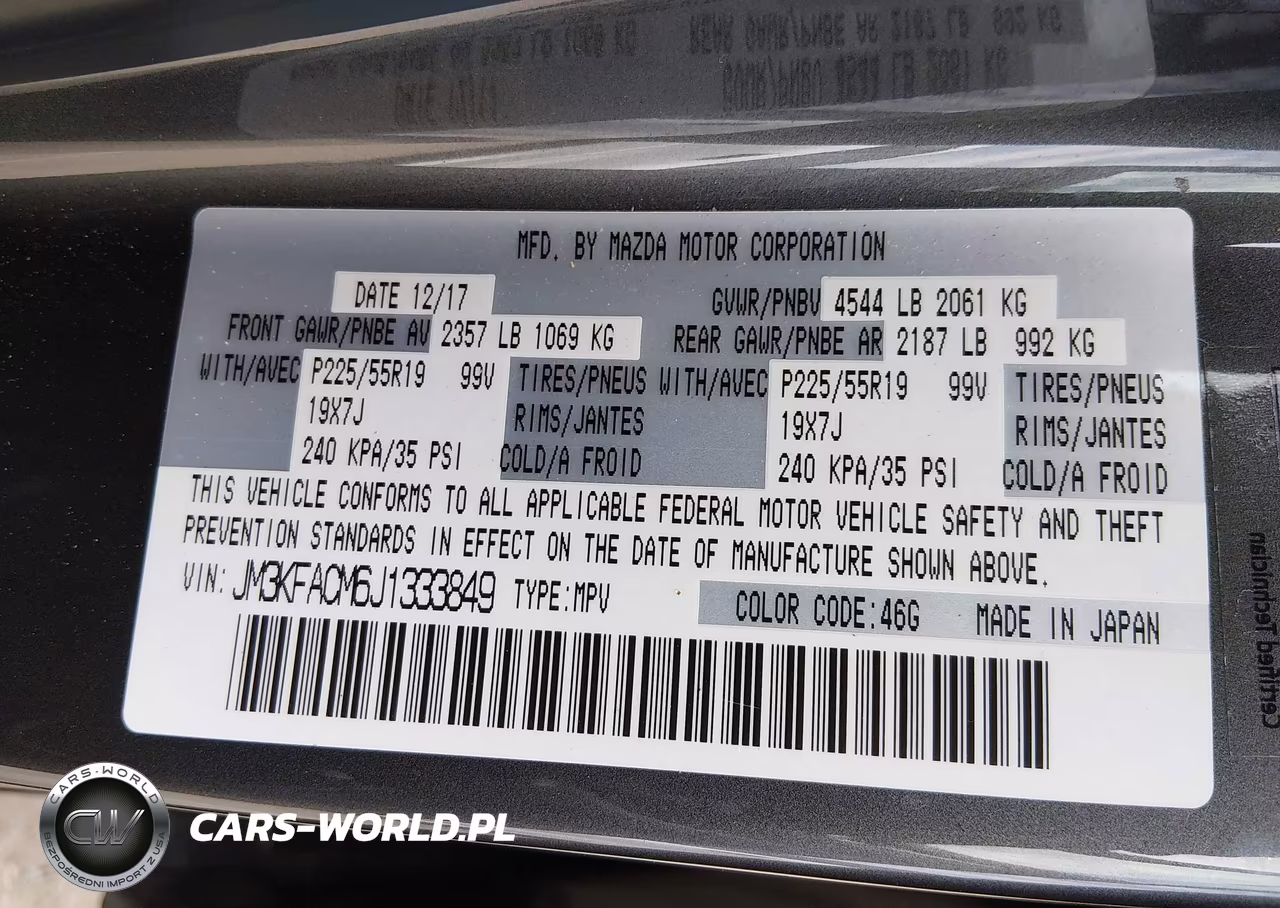 2018 Mazda Cx-5 Touring VIN:JM3KFACM6J1333849 - 9