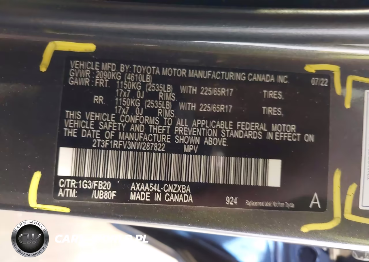 2022 Toyota Rav4 Le VIN:2T3F1RFV3NW287822 - 9