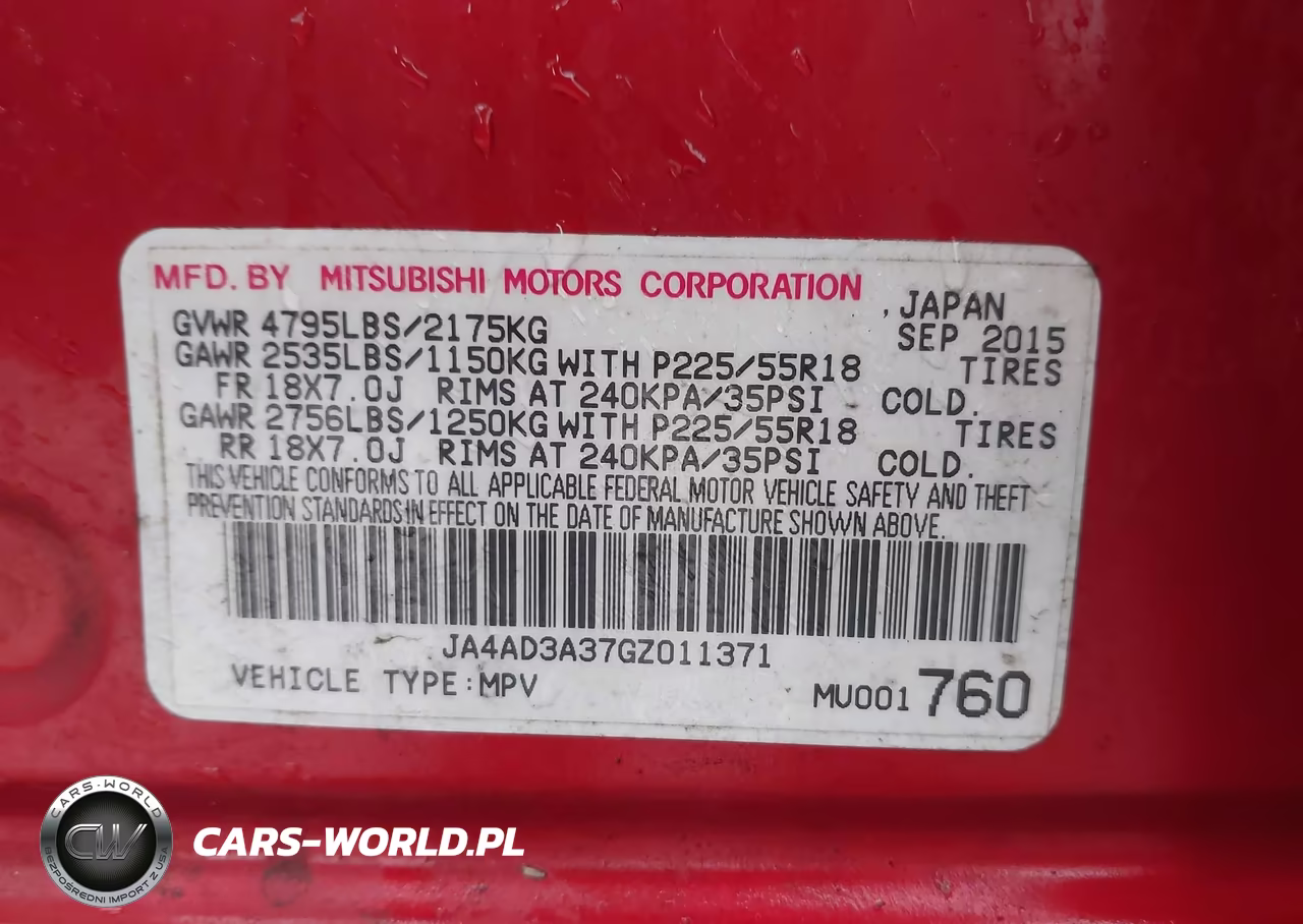 2016 Mitsubishi Outlander Se-Sel VIN:JA4AD3A37GZ011371 - 9
