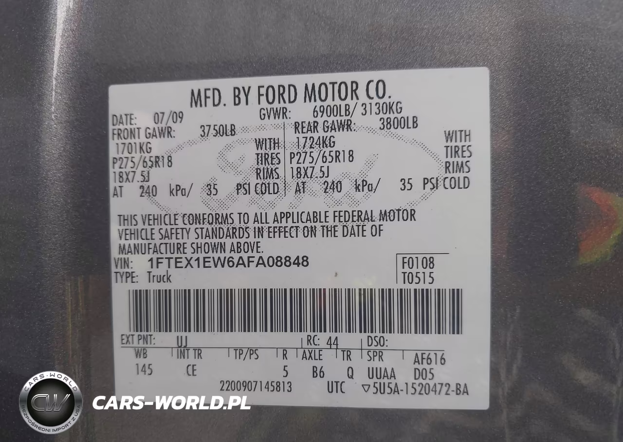 2010 Ford F-150 Stx-Xl VIN:1FTEX1EW6AFA08848 - 9