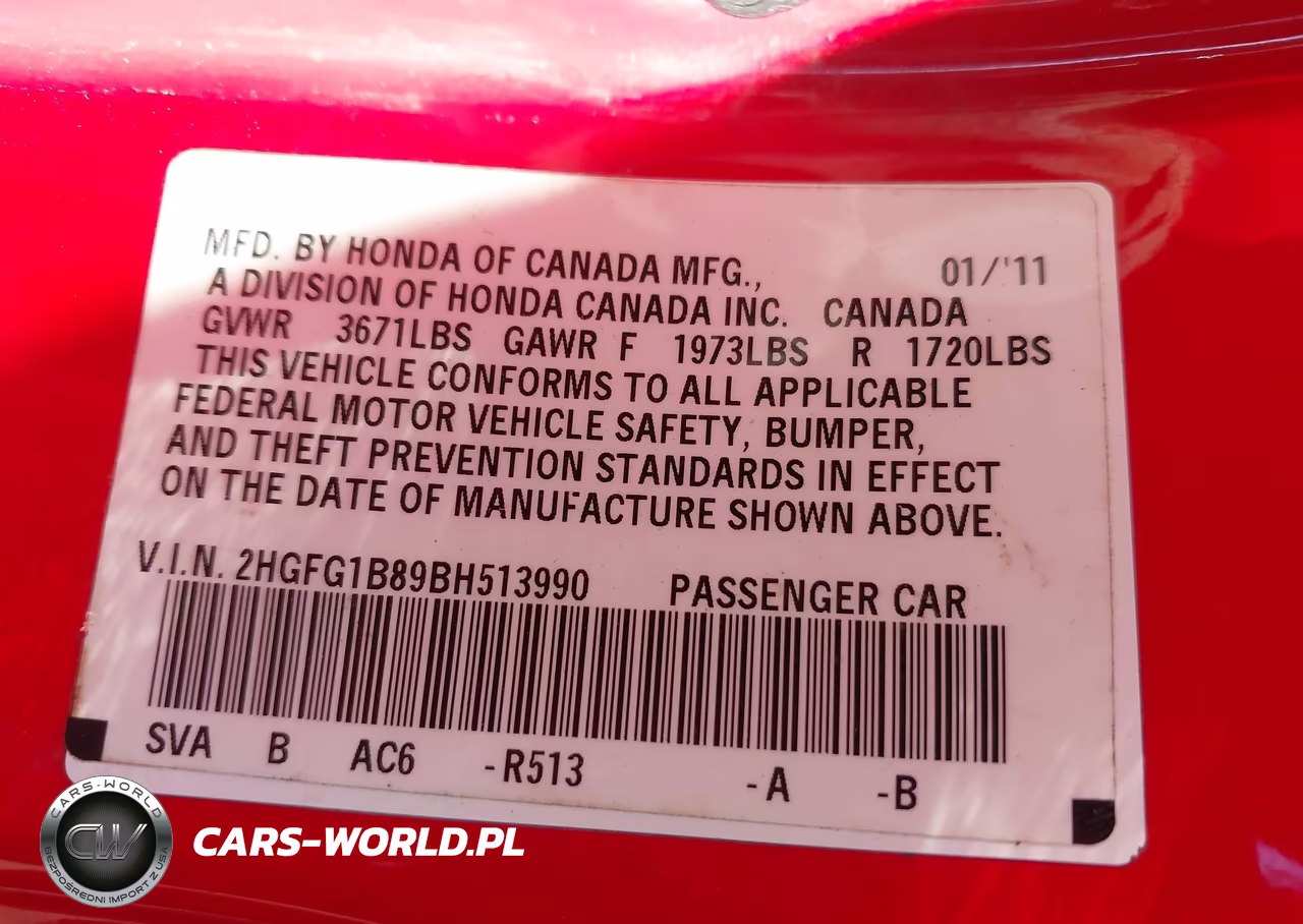 2011 Honda Civic Ex VIN:2HGFG1B89BH513990 - 9