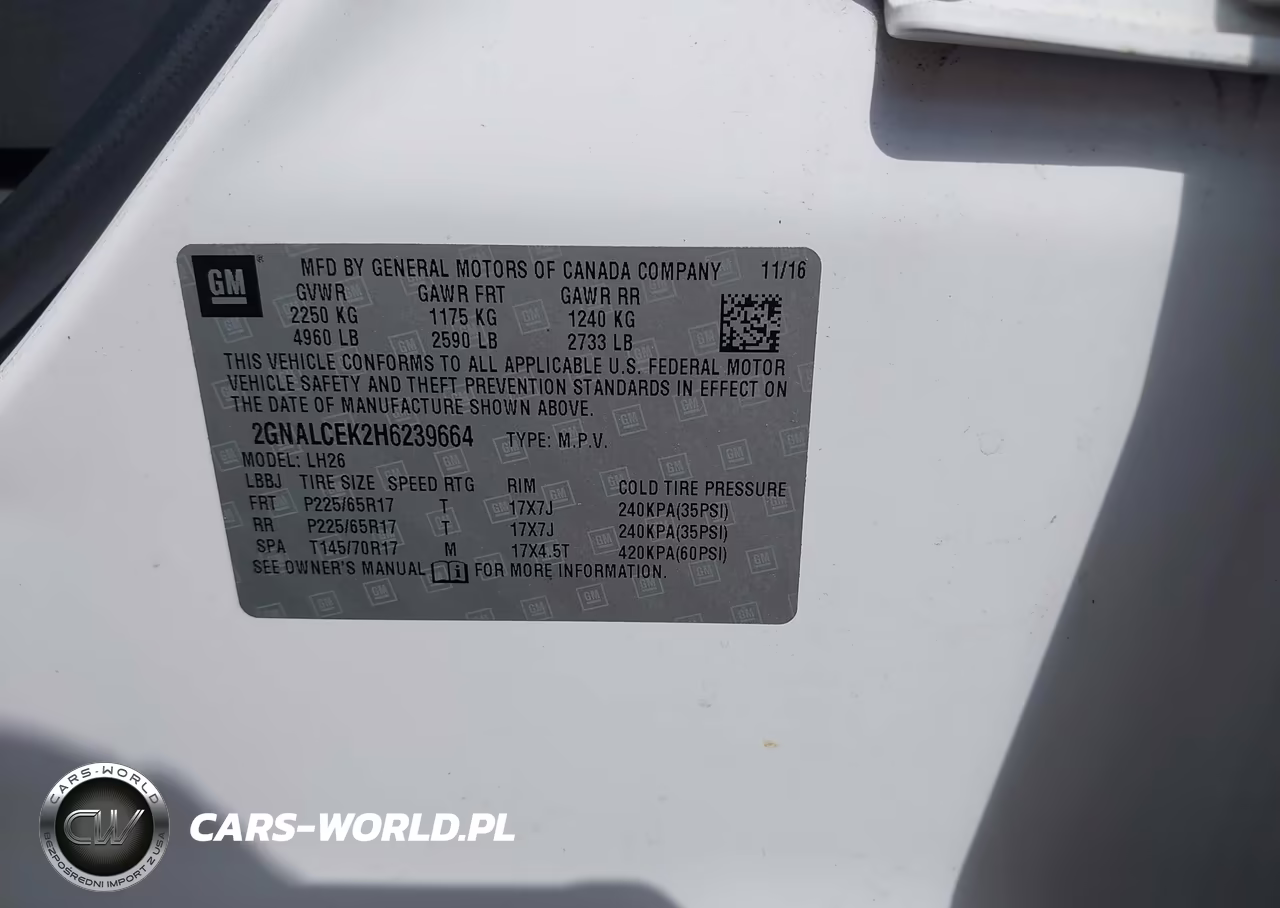 2017 Chevrolet Equinox Lt VIN:2GNALCEK2H6239664 - 9