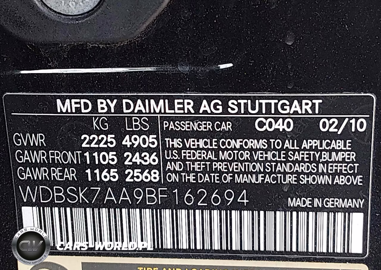 2011 Mercedes-Benz Sl 63 Amg VIN:WDBSK7AA9BF162694 - 9