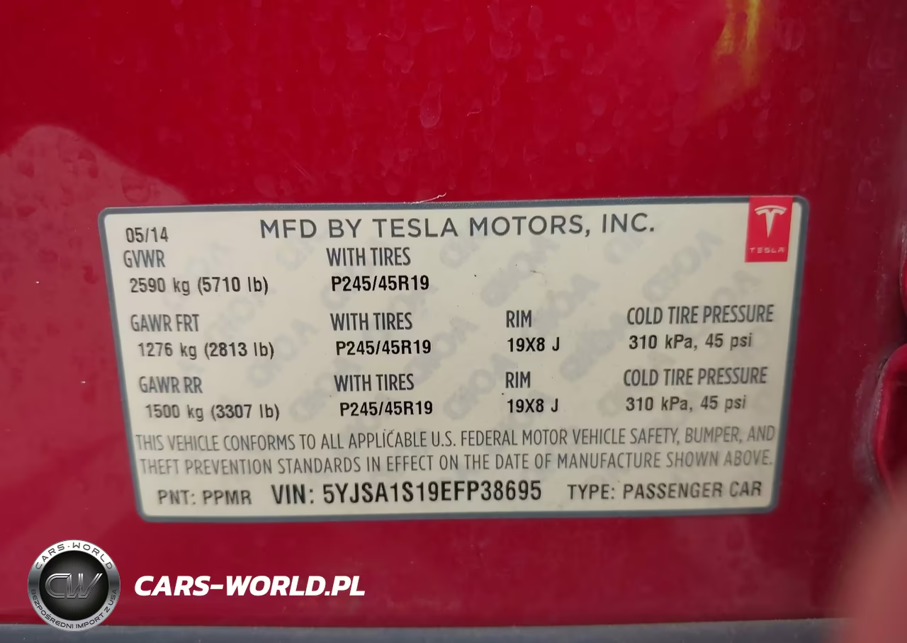 2014 Tesla Model S VIN:5YJSA1S19EFP38695 - 9
