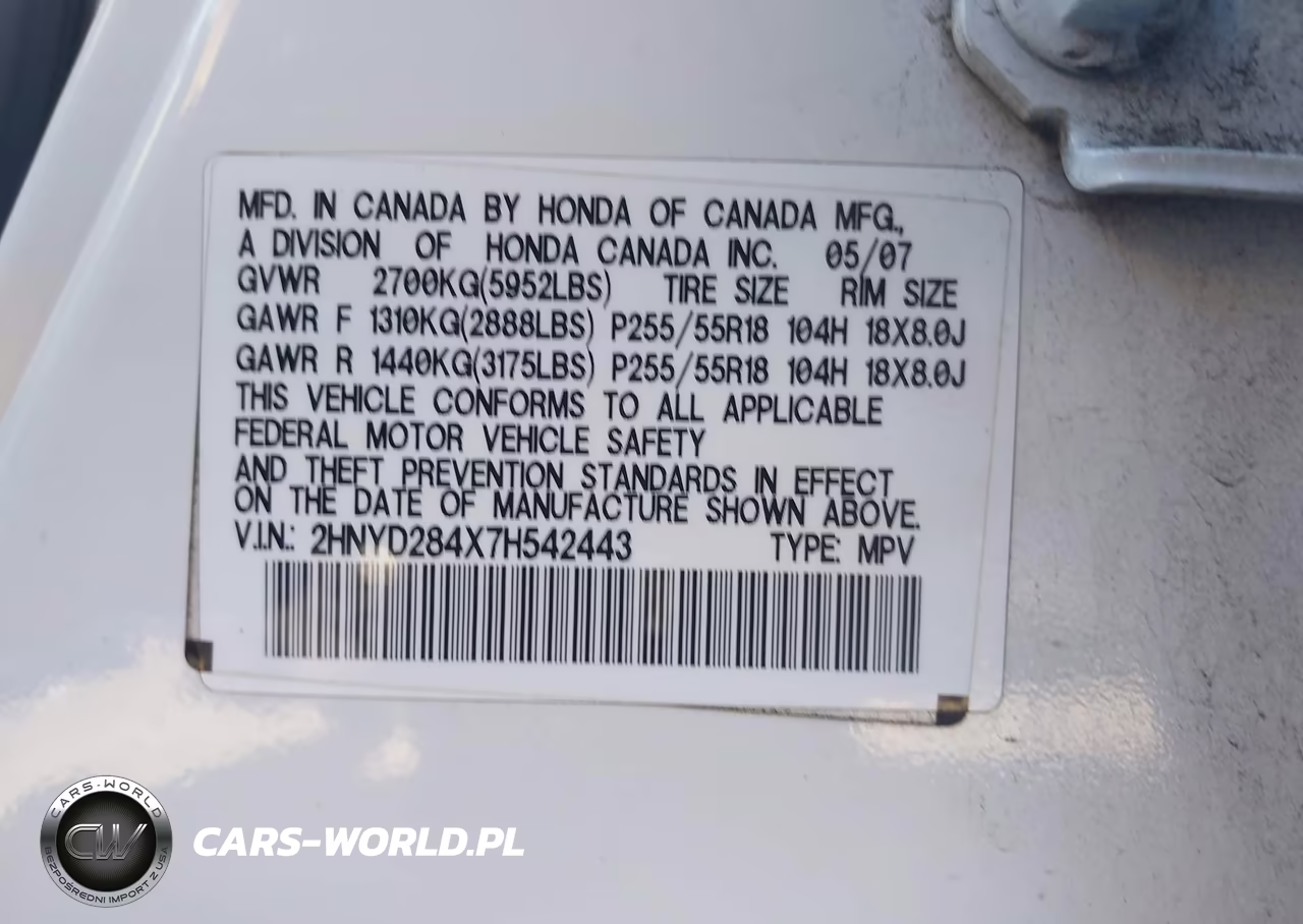 2007 Acura Mdx Technology Package VIN:2HNYD284X7H542443 - 9
