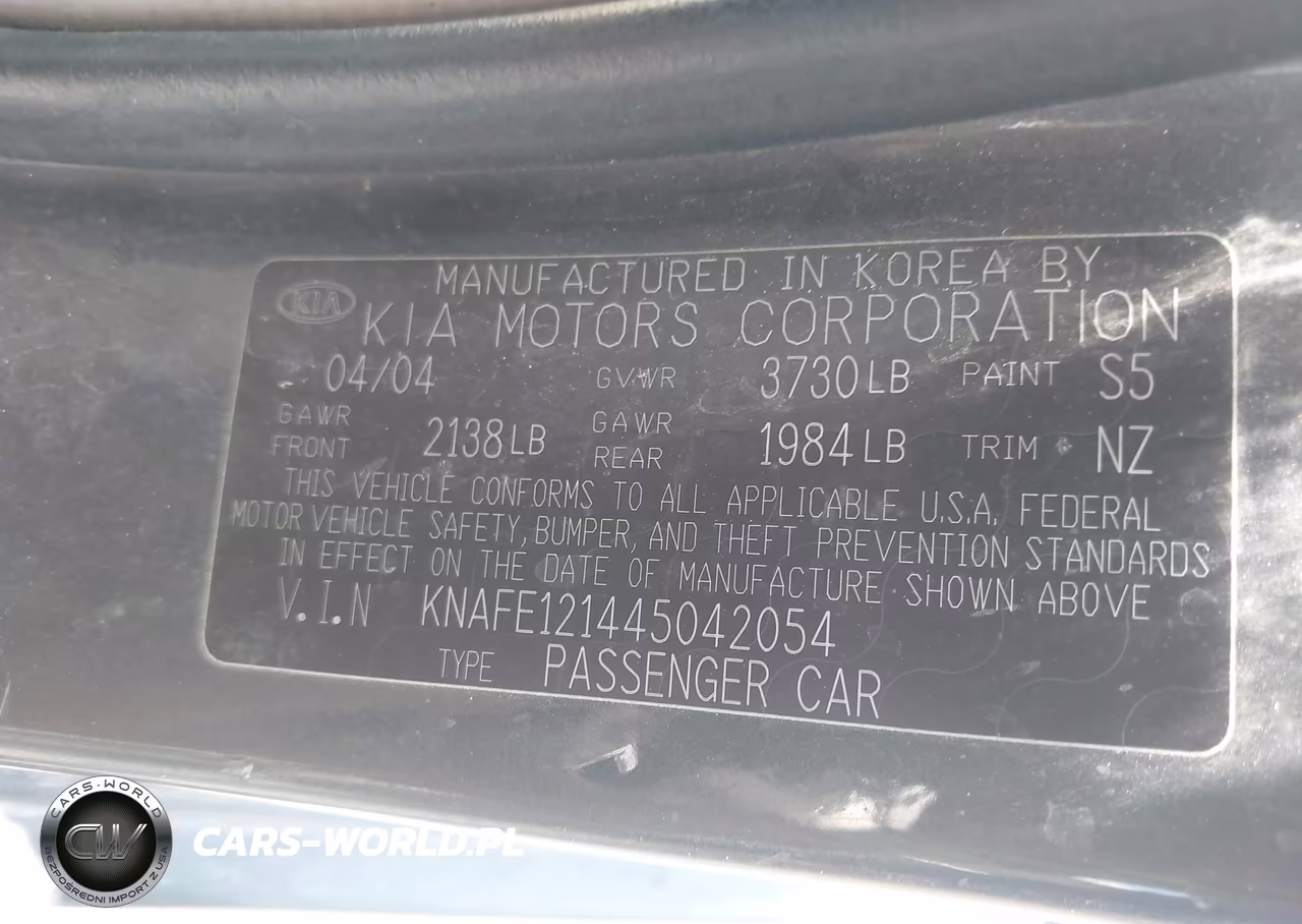 2004 Kia Spectra Ex-Lx VIN:KNAFE121445042054 - 9
