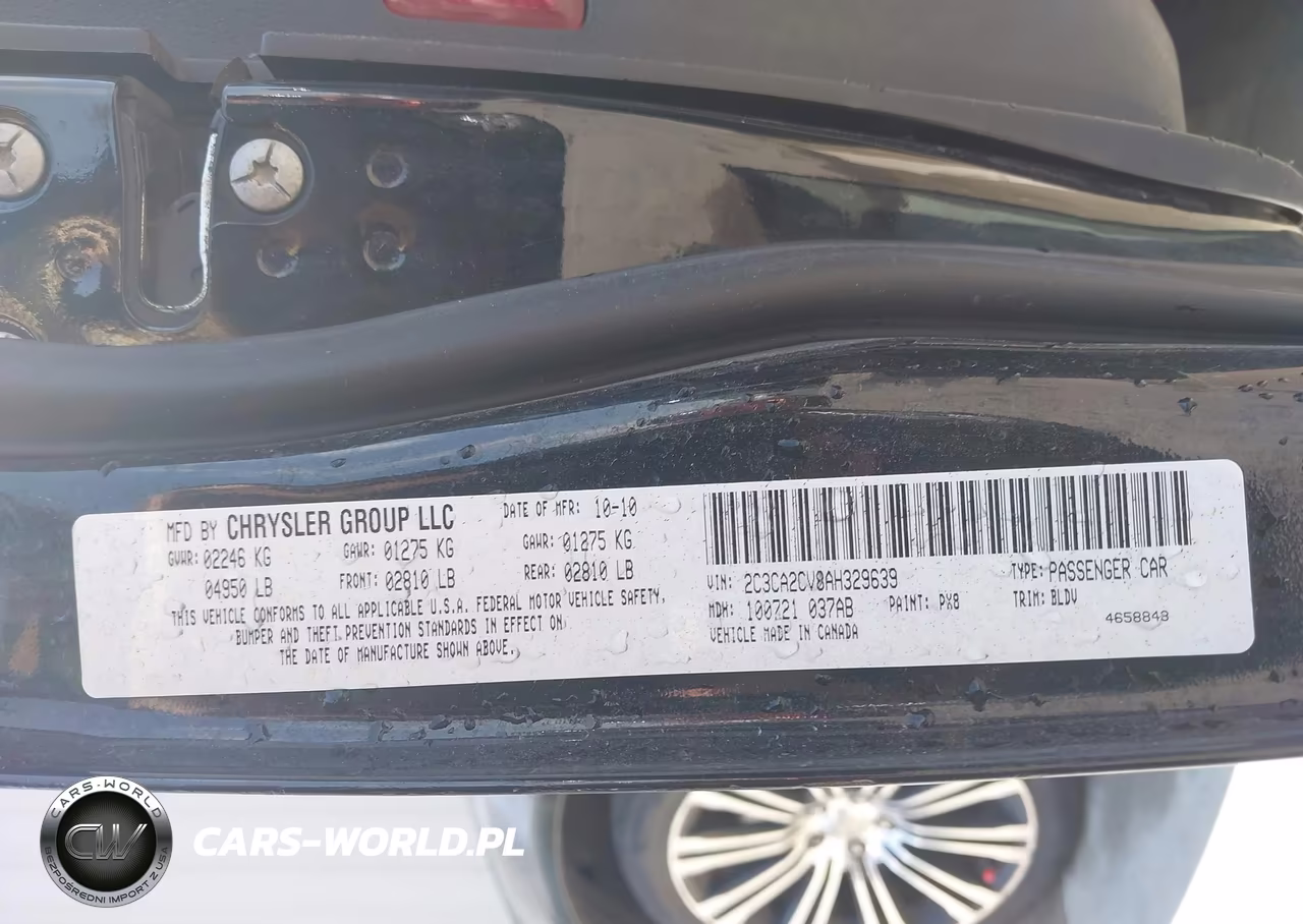 2010 Chrysler 300 300S V6 VIN:2C3CA2CV8AH329639 - 9