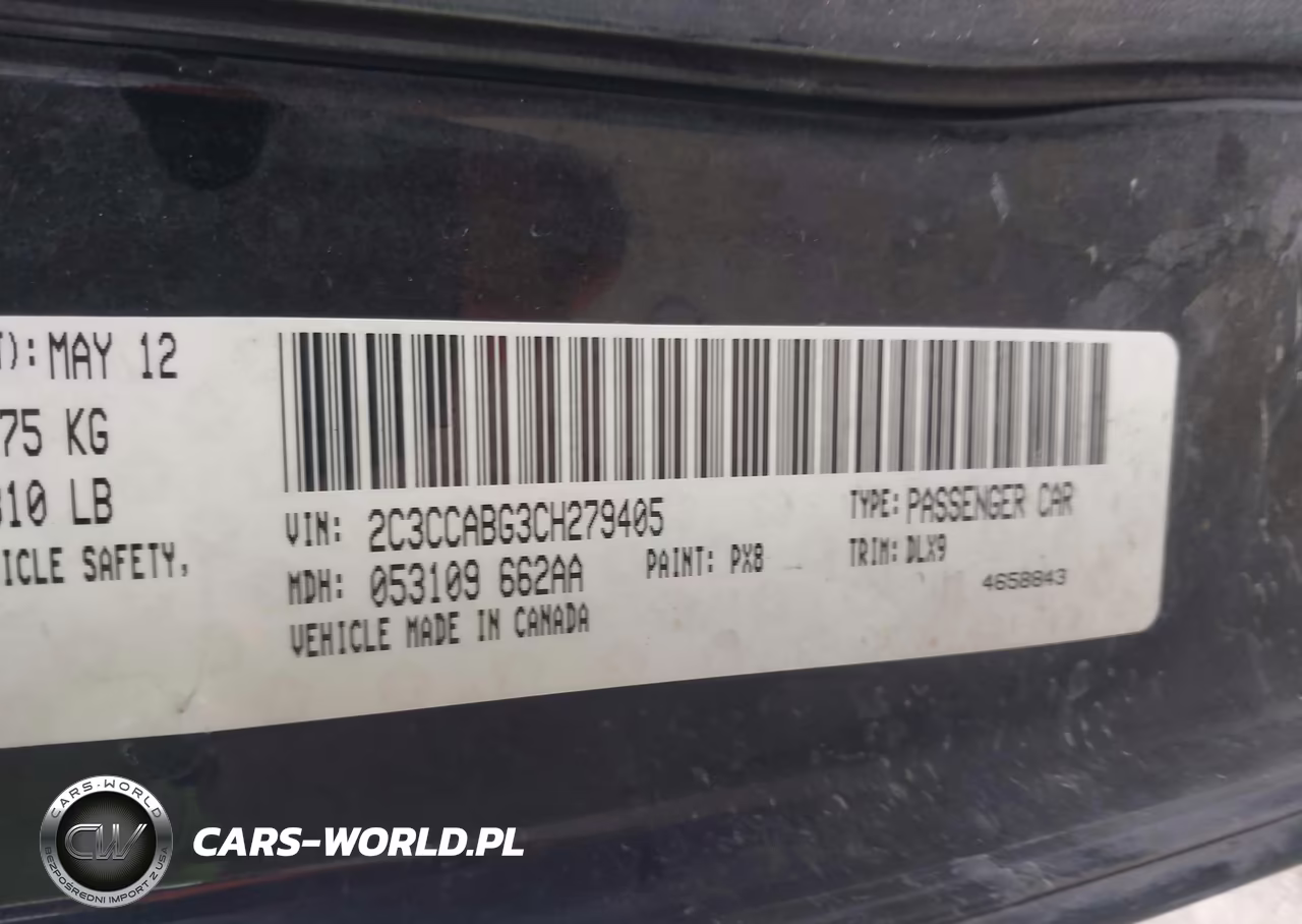 2012 Chrysler 300 S V6 VIN:2C3CCABG3CH279405 - 9