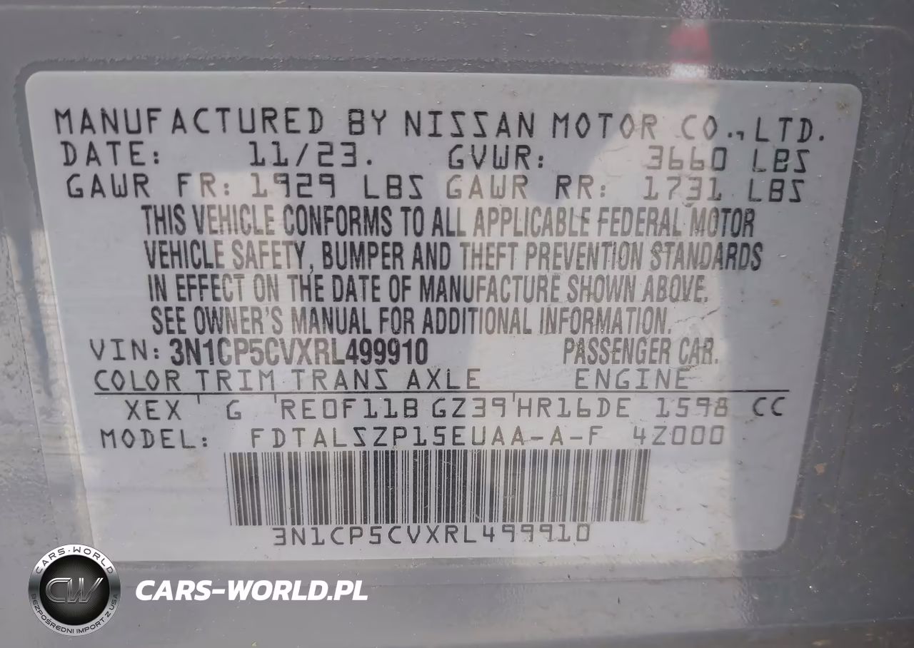 2024 Nissan Kicks Sv Xtronic Cvt VIN:3N1CP5CVXRL499910 - 9