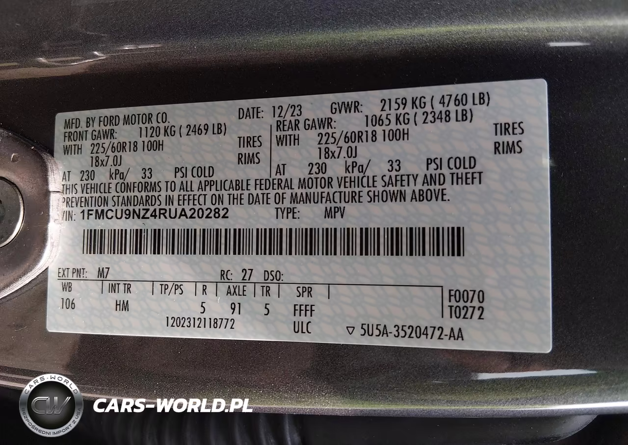 2024 Ford Escape St-Line Select VIN:1FMCU9NZ4RUA20282 - 9