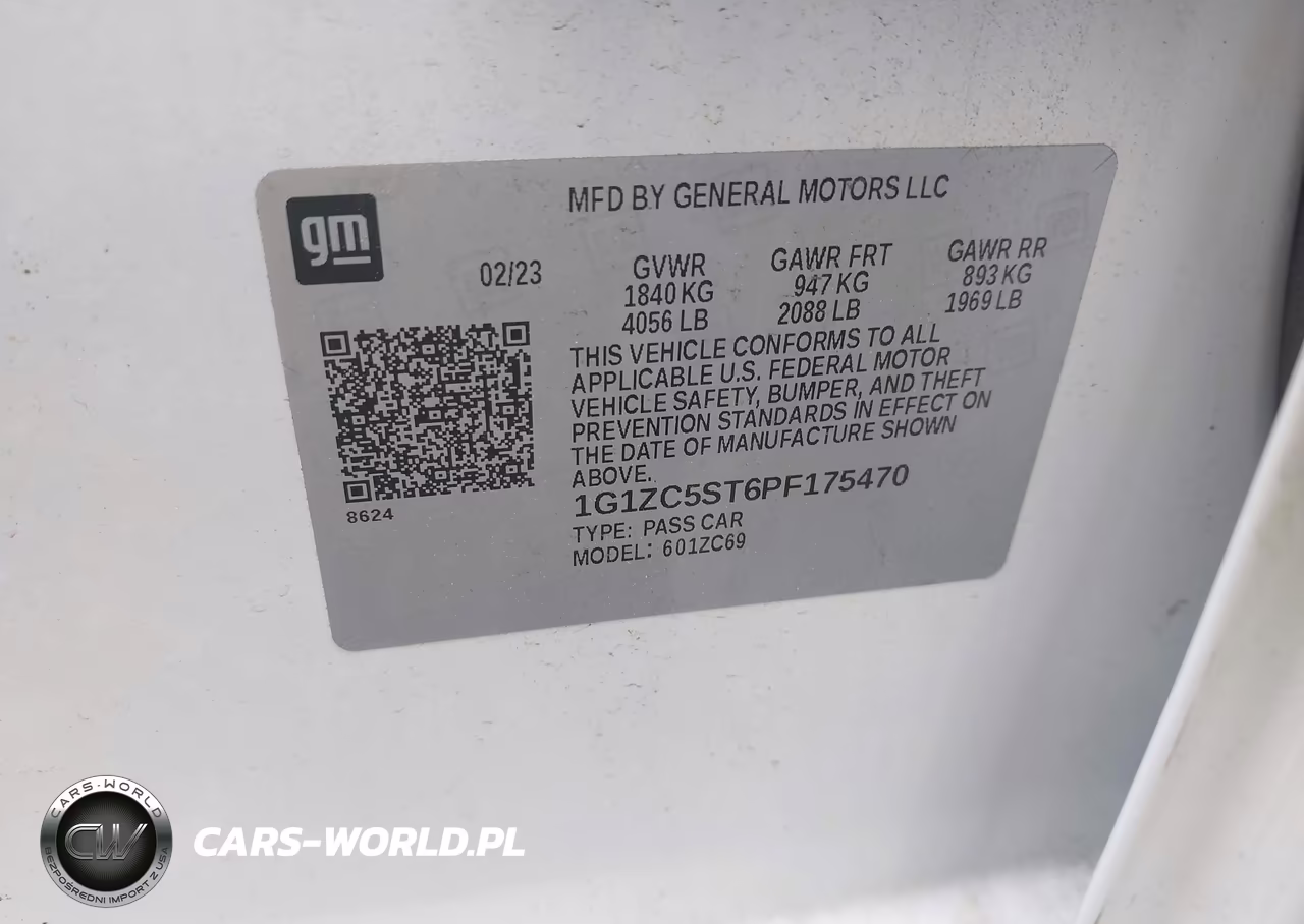 2023 Chevrolet Malibu Fwd 1Fl VIN:1G1ZC5ST6PF175470 - 9